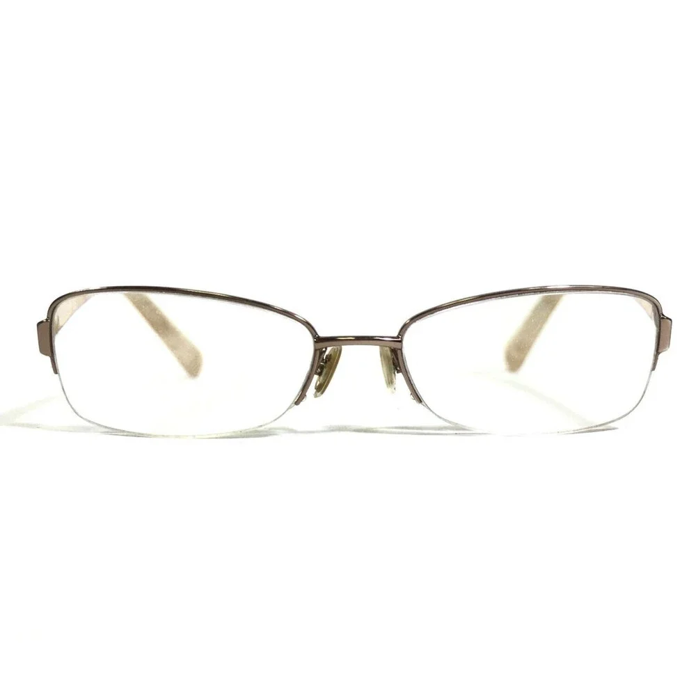 Liz Clairborne Eyeglasses Frames L343 1B0 Brown Pearl Marble Half Rim 54-17-140